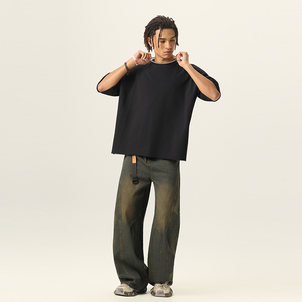 (NEW) Truth Unlimited Men’s Cropped Terry T-shirt（280GSM）