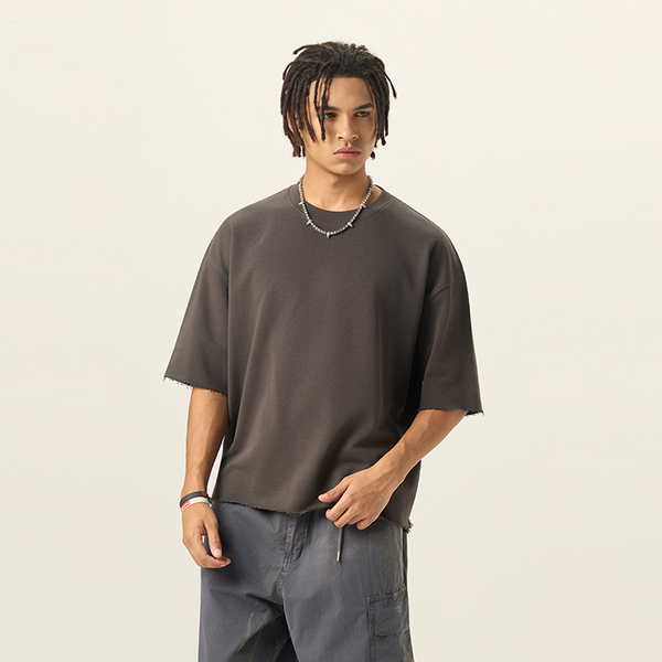 (NEW) Truth Unlimited Men’s Cropped Terry T-shirt（280GSM）