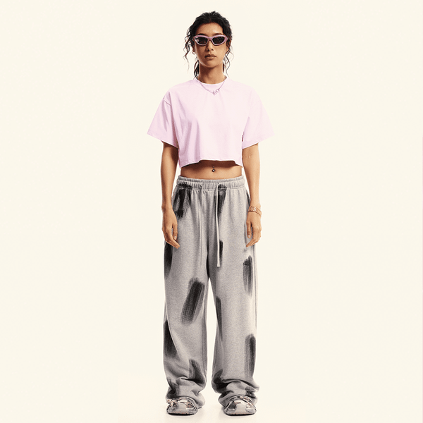 (NEW) Truth Unlimited Women's Washed Loose Fit Cropped Crewneck T-shirt(230GSM)