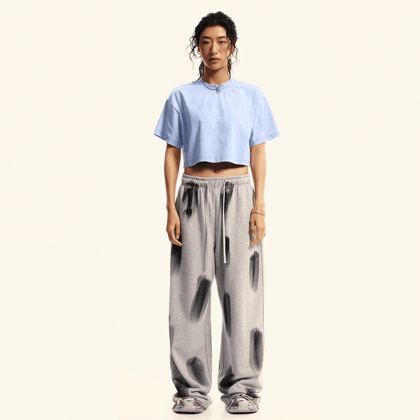 (NEW) Truth Unlimited Women's Washed Loose Fit Cropped Crewneck T-shirt(230GSM)