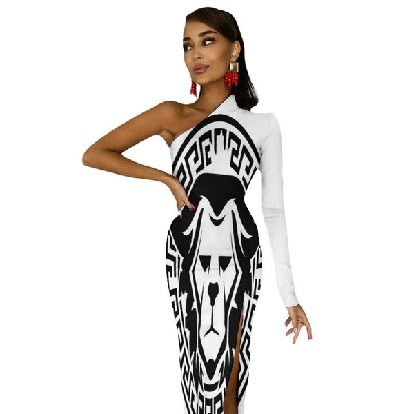 Truth Unlimited Women's One-Shoulder Slit Maxi Dress