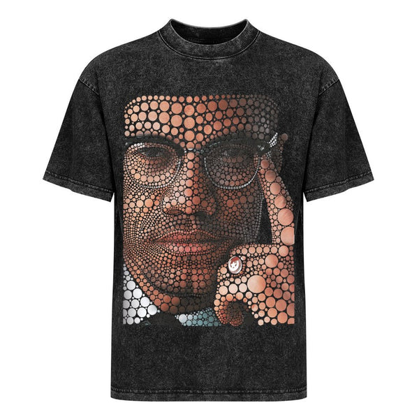 NEW Truth Unlimited "Malcolm X" Washed Drop Shoulder T-Shirt