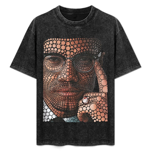 NEW Truth Unlimited "Malcolm X" Washed Drop Shoulder T-Shirt