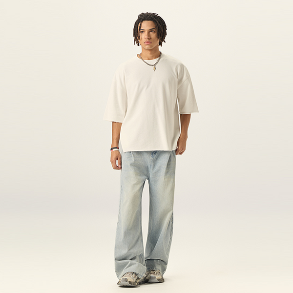 NEW Truth Unlimited "Stolen Legacy" Men’s Heavyweight Cropped Terry T-Shirt