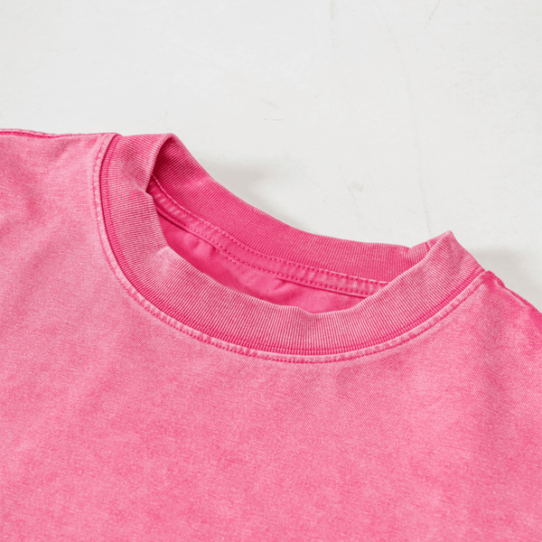 (NEW) Truth Unlimited Women's Washed Loose Fit Cropped Crewneck T-shirt(230GSM)