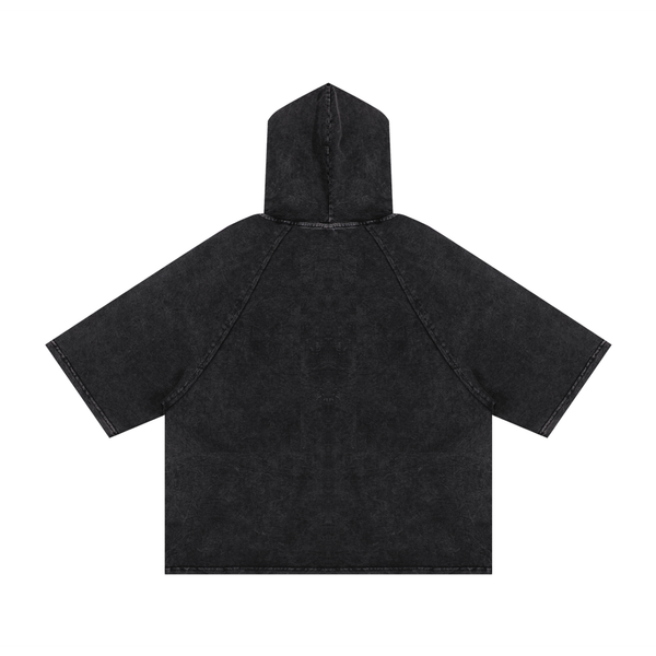 NEW Truth Unlimited "Malcolm X" unisex Snow Washed Hooded Boxy T-Shirt