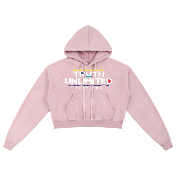 NEW Truth Unlimited women's Snow Washed Cropped Hoodie