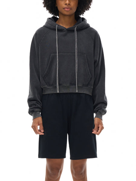 NEW Truth Unlimited women's Snow Washed Cropped Hoodie