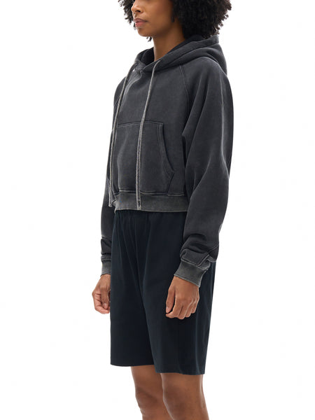 NEW Truth Unlimited women's Snow Washed Cropped Hoodie