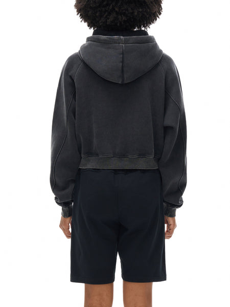 NEW Truth Unlimited women's Snow Washed Cropped Hoodie
