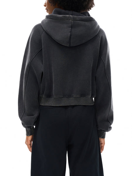 NEW Truth Unlimited women's Snow Washed Cropped Hoodie
