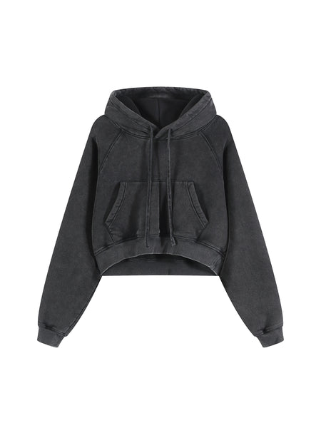 NEW Truth Unlimited women's Snow Washed Cropped Hoodie