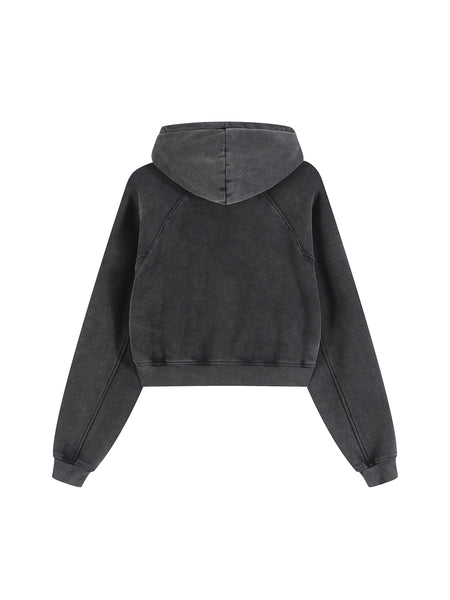 NEW Truth Unlimited women's Snow Washed Cropped Hoodie