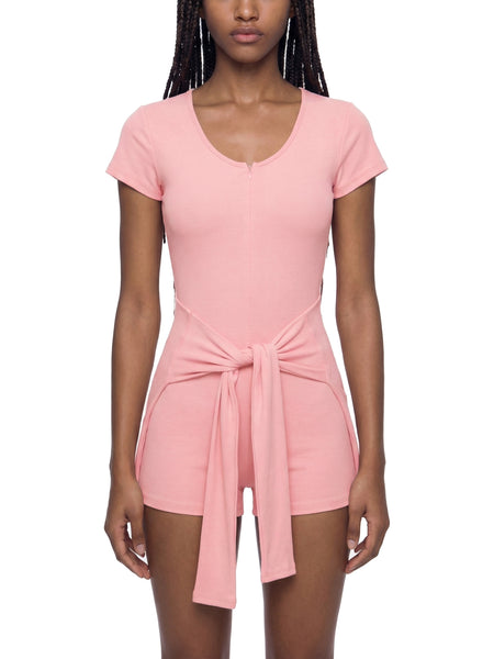 Truth Unlimited Women's Dual-Function Cape Tie-Waist Romper